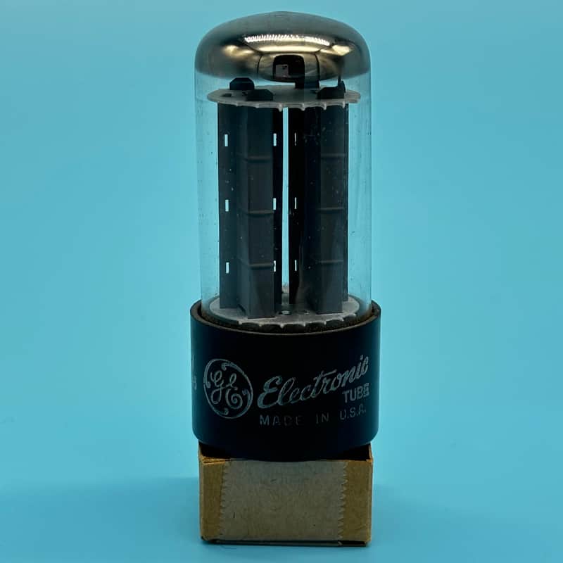 1966 General Electric 5Y3GT Vintage GE Gray Plate Halo Getter Tube! T343 image 1