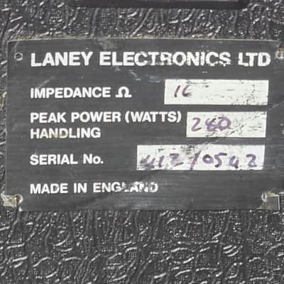 Vintage Laney AOR Pro-Tube 4x12 guitar cab / slant Celestion speakers image 6