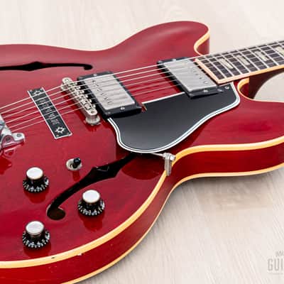 1962 Gibson ES-335 TDC Vintage Semi-Hollow Guitar Cherry w/ Bigsby, Pat # Pickups, Lifton Case image 7