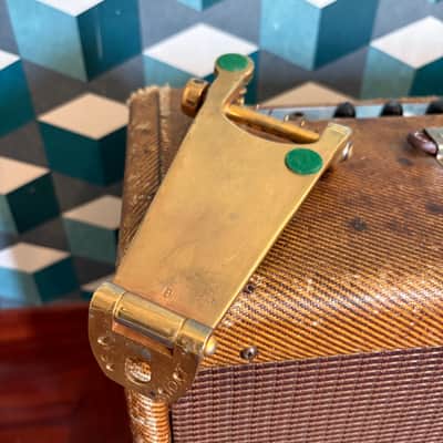 1959 Gibson ES350T Bigsby B6 RARE SHORT HINGE Gold Kalamazoo Sand-Cast Vibrato Tailpiece Original Vintage Gretsch Guild image 10
