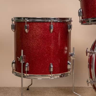 Vintage MIJ Red Sparkle Drum Set image 4