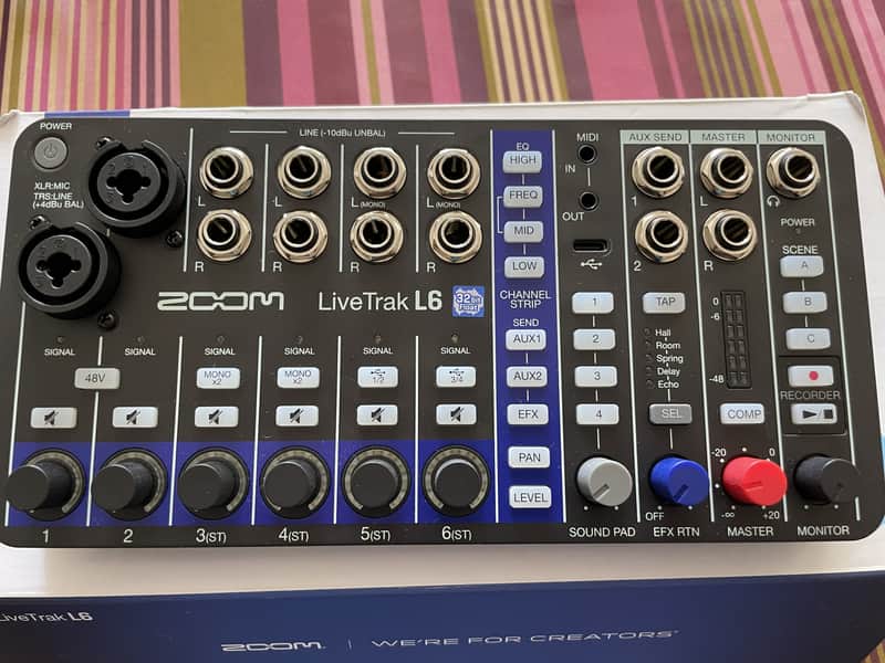 Zoom LiveTrak L6 6 Channel Digital Mixer / Recorder 2024 - Present - Black image 1