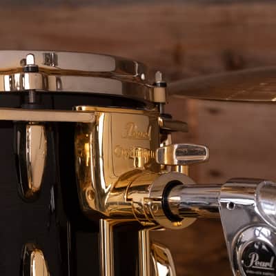 PEARL MASTERS PREMIUM BIRCH (BRP) 5 PIECE DRUM KIT, BLACK MIST, GOLD FITTINGS (PRE-LOVED) image 15