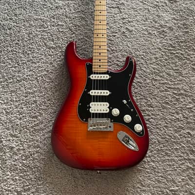 Fender Player Stratocaster HSS Plus Top 2020 MIM Cherry Burst Maple Neck Guitar image 1