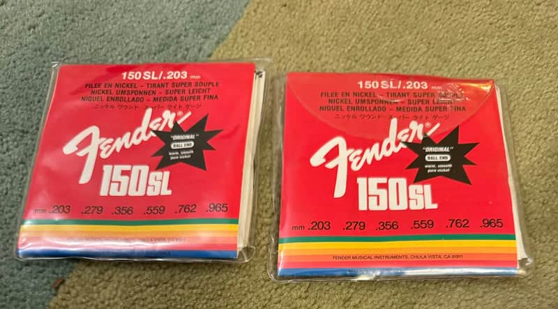 Fender [2 PCS] 150SL/.008 super light guage strings 1993 image 1