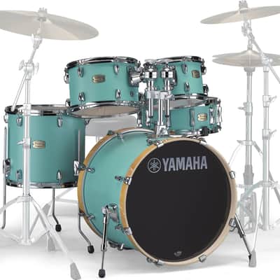 Yamaha SBP2F50 Stage Custom Birch 5-Piece Acoustic Drum Shell Pack, Matte Surf Green