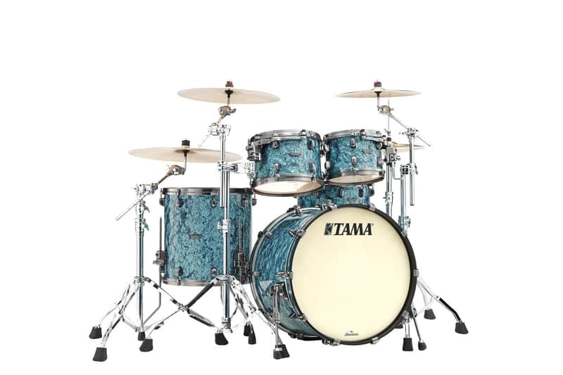 Tama Starclassic Maple 4-piece shell pack with 22" bass drum, Smoked Black Nickel Shell Hardware image 1