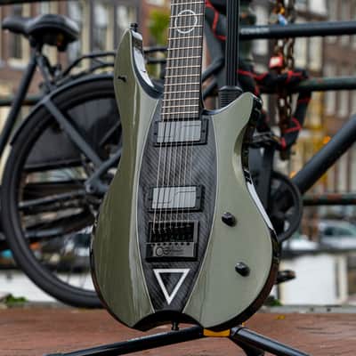 Framus Masterbuilt Stormbender 7-String Devin Townsend Signature – Olive Green Metallic image 3