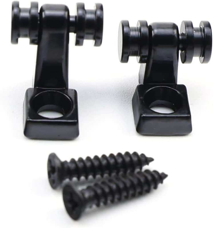 2 PCS Stainless Steel Roller String Retainer for Electric Guitar String Tree String Guide Roller String Trees for Tele Telecaster Start Electric Guitar String Parts -Black image 1