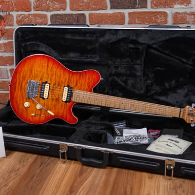 Ernie Ball Music Man Willcutt Limited Axis Super Sport HH Quilted Maple Top Lava Burst 2019 w/OHSC image 2