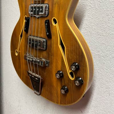 Fender Coronado Bass II 1968 - Transparent Brown With yellow trim image 4