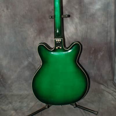 Video Demo 1966 JG Julio Giulietti Hollow Body GREEN 12 String Guitar Original Hard Shell Case image 9