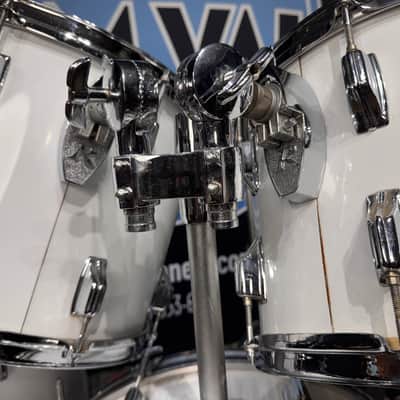 Rogers - 1978 Nine Piece Memriloc Drum Set. Excellent! - White image 7