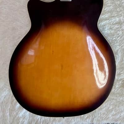 Vintage 1960s Audition (Kawai, Japan) 3-Pickup Hollowbody Electric Guitar + Case image 2
