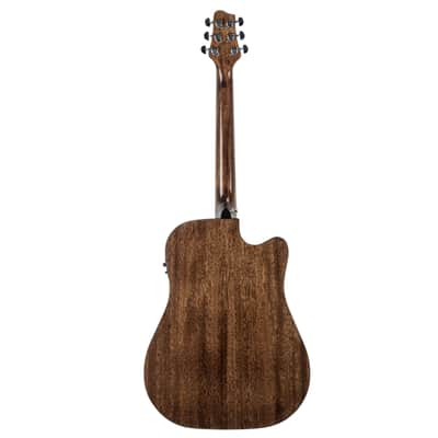 Sawtooth Mahogany Series Left-Handed Dreadnought Cutaway Acoustic Electric Guitar with Mahogany Back and Sides image 4