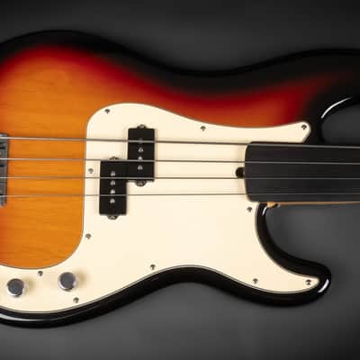 2005 Fender 60th Anniversary American Precision Bass Custom Fretless - 3-Color Sunburst | USA 4-String Boutique Ebony Fretboard | Case image 4