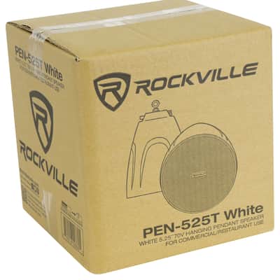 Rockville RCS350-6 Commercial Amp+10 White 5.25" Pendant Speakers For Restaurant image 7
