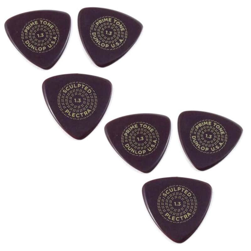 Dunlop Guitar Picks  6 Pack  Primetone Small Tri Hand Sculpted Smooth  1.3mm image 1
