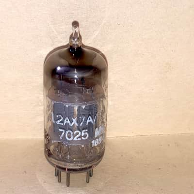 1973 GE 7025 12AX7 Tube, Low Noise 12AX7 Tube for Fender, Tested, NOS image 2