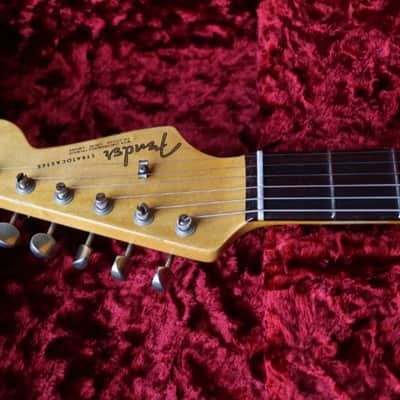 2022 Fender Custom Shop '63 Stratocaster RI Fiesta Red Relic w/Tan G&G Case 7lbs 9oz image 3