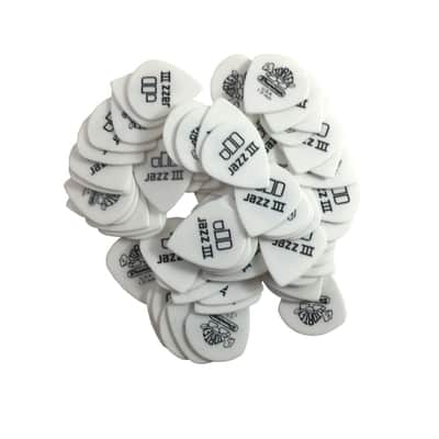Dunlop Guitar Picks  72 Pack  Tortex White   Jazz III Size  1.0mm  478R1.0 image 2