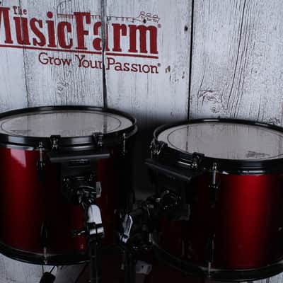 Pearl EX Export Series 6 Piece Drum Set with 22 Bass Wine Red w Black Hardware image 4