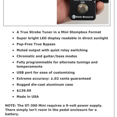 Sonic Research ST-300 mini Strone Tuner image 2