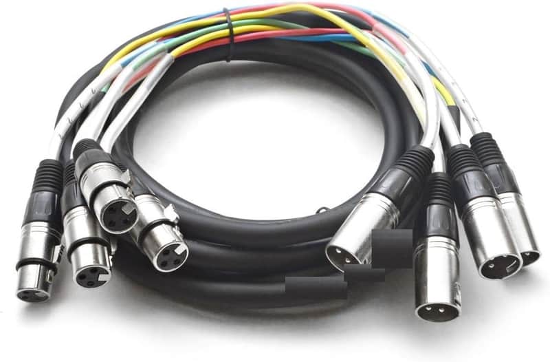 4 CHANNEL XLR SNAKE CABLE -15 Feet -Pro Audio Patch image 1