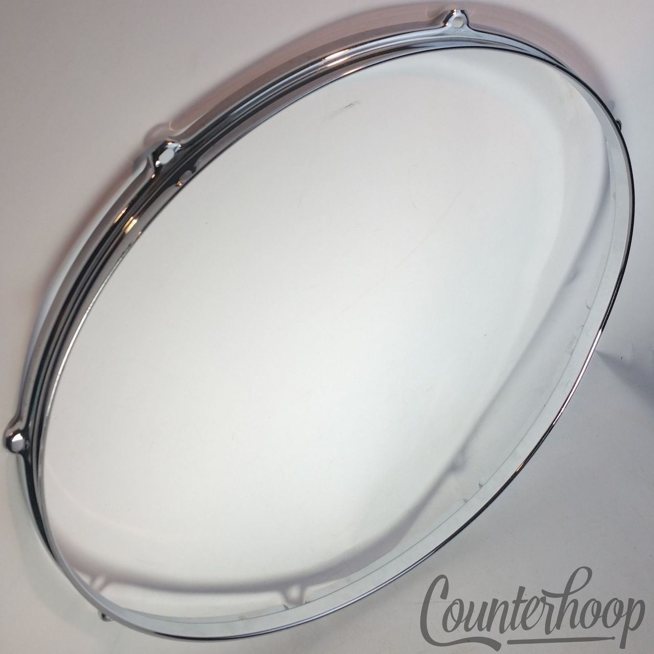 Rogers 18"Floor Tom Drum Batter/Resonant Rim/Hoop 8Lug USA XP8 Chrome Vintage70s — main photograph