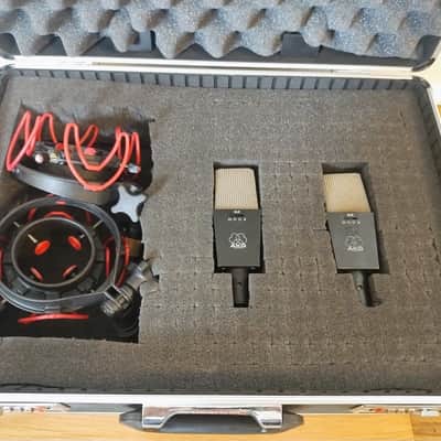 AKG C414 B ULS Multipattern Large Diaphragm Condenser Microphone Pair w/ Shockmounts and Case image 1