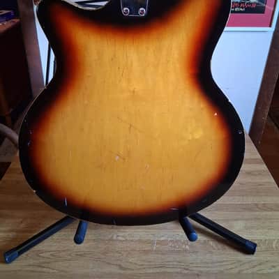 ~VINTAGE 1967 Kent Americana Sunburst Electric Hollowbody Guitar~ image 11