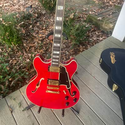 D'Angelico Excel DC Double Cutaway 2025 - Trans Cherry image 1
