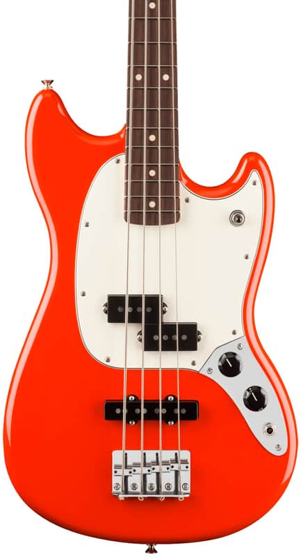 Fender Player II Mustang Bass PJ RW Coral Red image 1