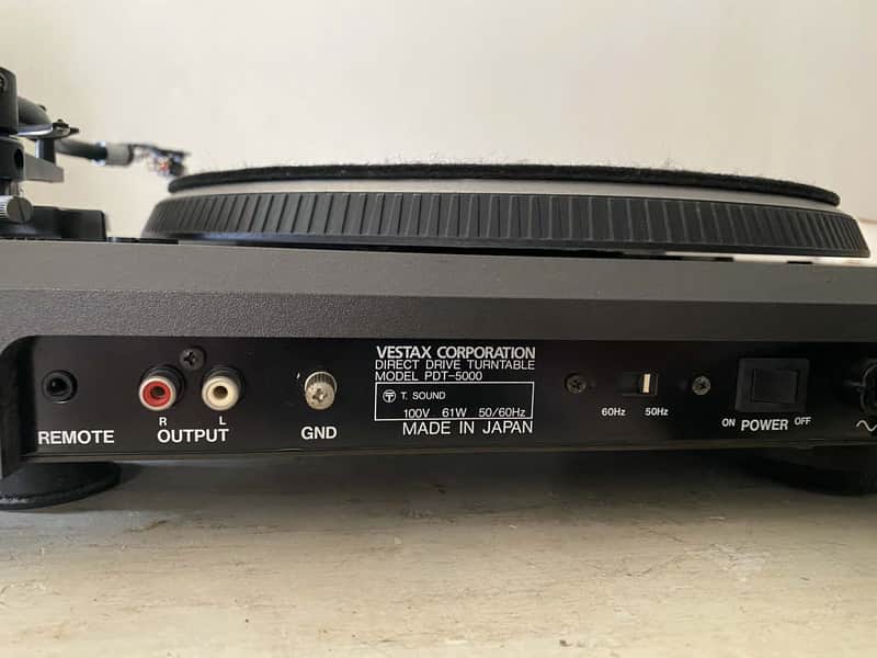Vestax PDT-5000 Black Professional DJ turntable made in Japan | Reverb