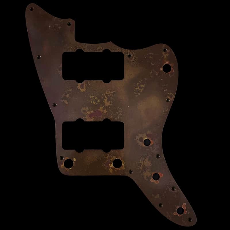 Jazzmaster Pickguard Scratchplate - NO Upper Controls / Rhythm Circuit - USA 60s Vintage - Statuary Brass - Made-to-Order image 1