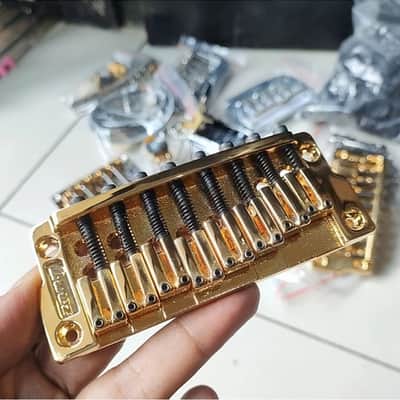 Ibanez Gibraltar Standard II Hardtail / Fixed Guitar Bridge RG/S - 8 String Gold Finish image 8