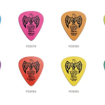 .60mm Pink Everlast Picks 12-Pack Non-Slip Textured Delrin, world standard shape / specifications image 4