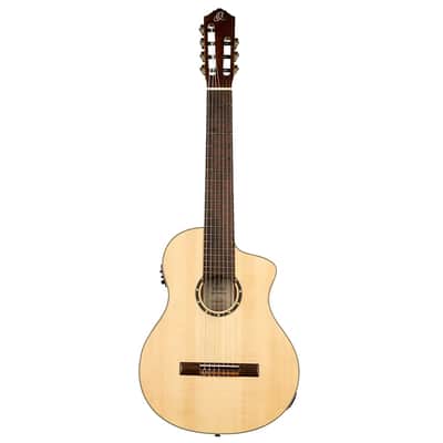 Ortega RCE133-7 Family Series Pro Solid Spruce Top Nato Neck Nylon 7-String Classical Acoustic-Electric Guitar w/Gig Bag image 5