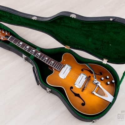 1960s Kay Jazz II Vintage Hollowbody Electric Guitar Sunburst w/ Kleenex Box, Case image 16