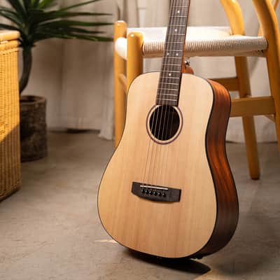 Cort EARTHGO-OP Earth Series Go Hyvibe Solid Sitka Spruce Top Mahognay Neck 6-String Travel Acoustic-Electric Guitar w/Gig Bag image 17