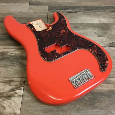 Made to Order - FRANCHIN Jupiter bass body PINO PALLADINO REPLICA Relic Aged Fiesta Red 100% Nitro Lacquer Alder Precision-Bass Style Made in Italy image 2