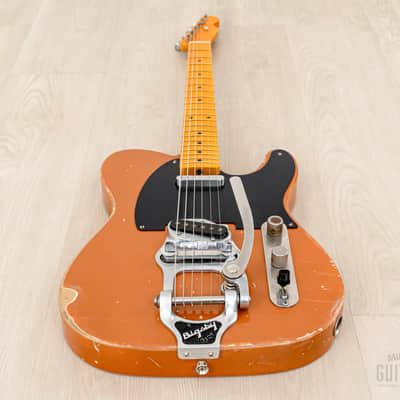 Telecaster Partscaster MJT Relic Copper Lacquer w/ Fender Licensed Neck, Lollar, Bigsby B16 & Case image 11
