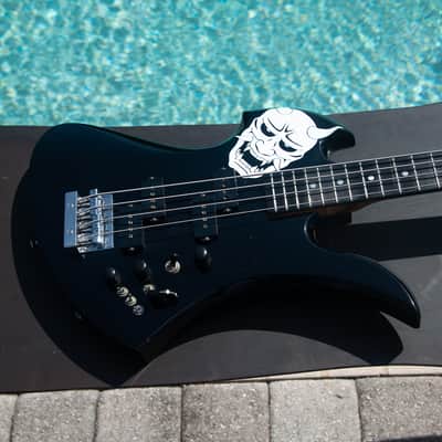 Classic 1980's/90's B.C. Rich Mockingbird Bass - Black - Made In Japan Super 2100 Neck image 2