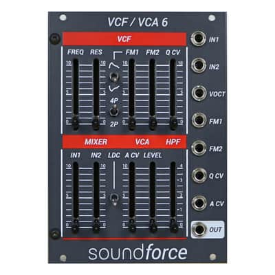SoundForce VCF/VCA 6 Eurorack Module (Juno) - Black image 6