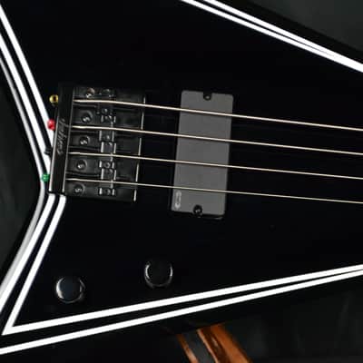 Jackson X Series RR-B IV Limited Edition Bass - Black with White Bevels image 3