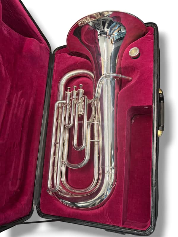Besson 3-Valve Eb Tuba Silver Plated Finish image 1