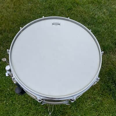 1980s Yamaha SD495 5.5x14 Brass Snare Drum 10-Lug image 12