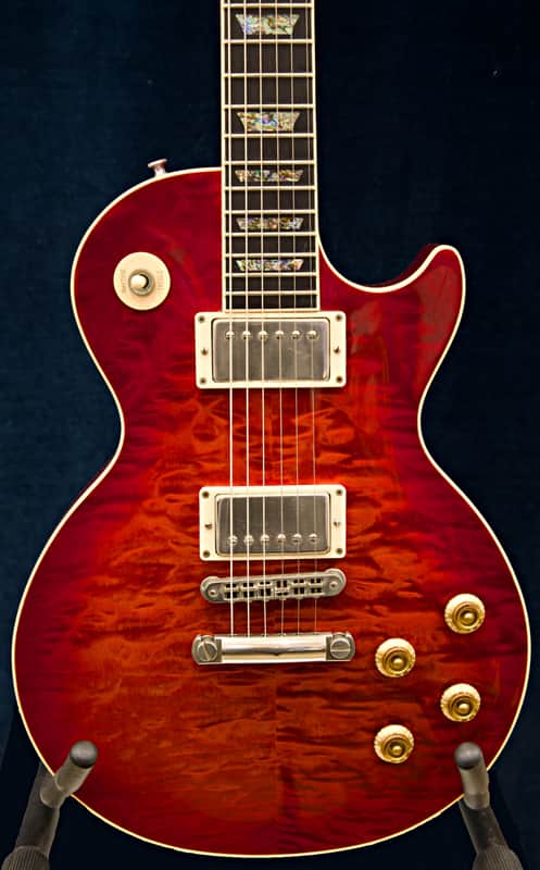 2001 Gibson Les Paul Elegant Series – Fire Mist Red Quilt Top | Reverb