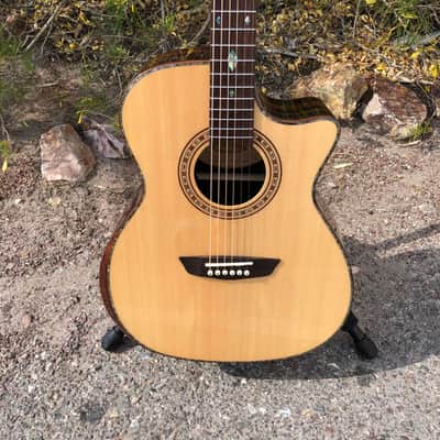 Washburn WCG80SCEG-L WCG80 Comfort Series Grand Auditorium Cutaway Acoustic Electric Guitar w/ Case image 8