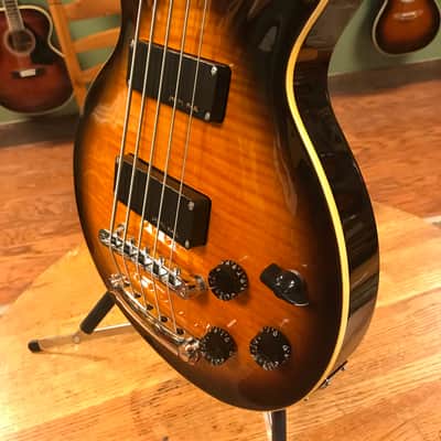 2000 Epiphone Les Paul Standard 5-String Bass Tobacco Sunburst image 3